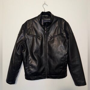 Black faux Leather motorcycle Jacket